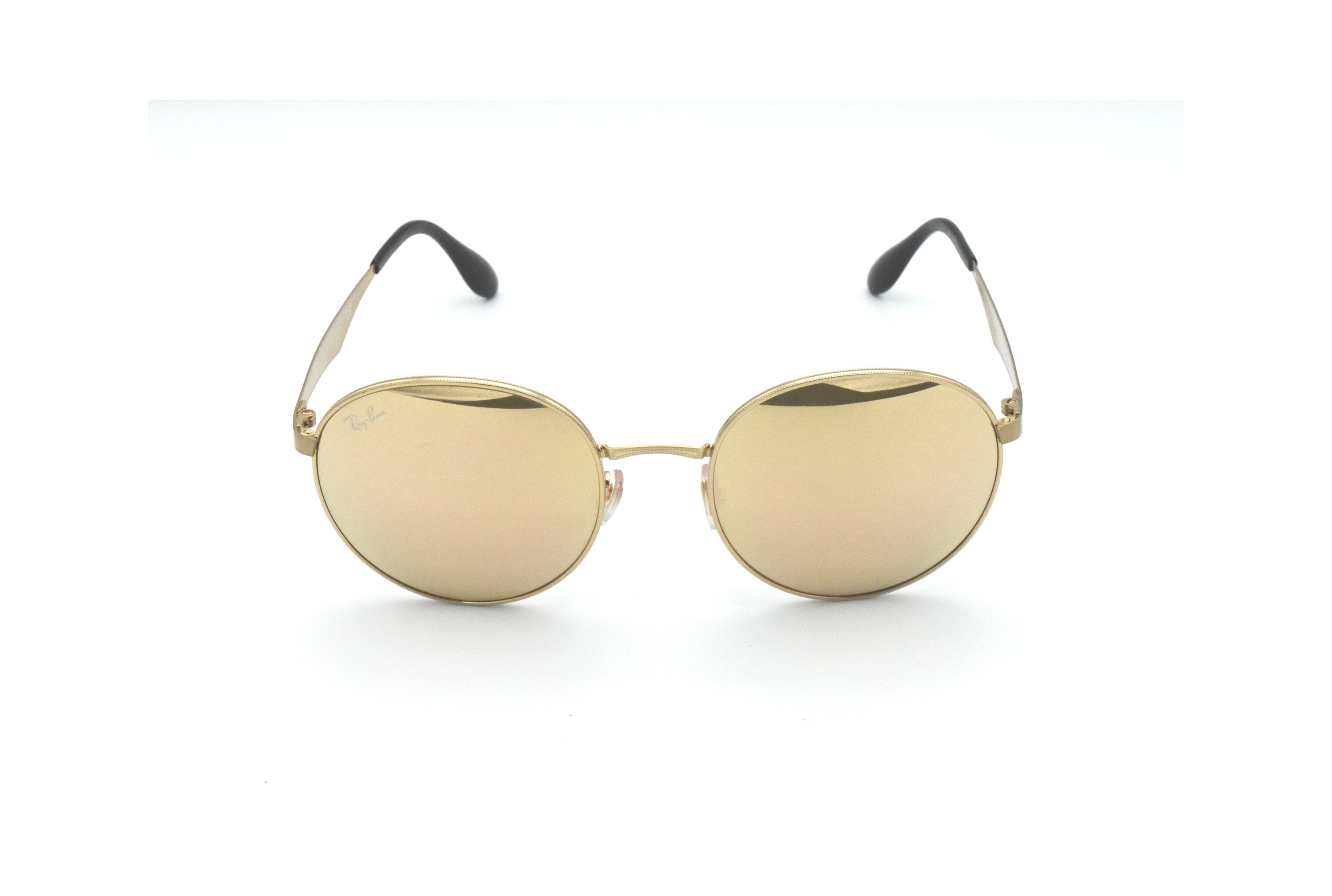 Ray-ban 3537 001/24 Gold Tone Metal Frame Mirror Gold 51 Mm Lens