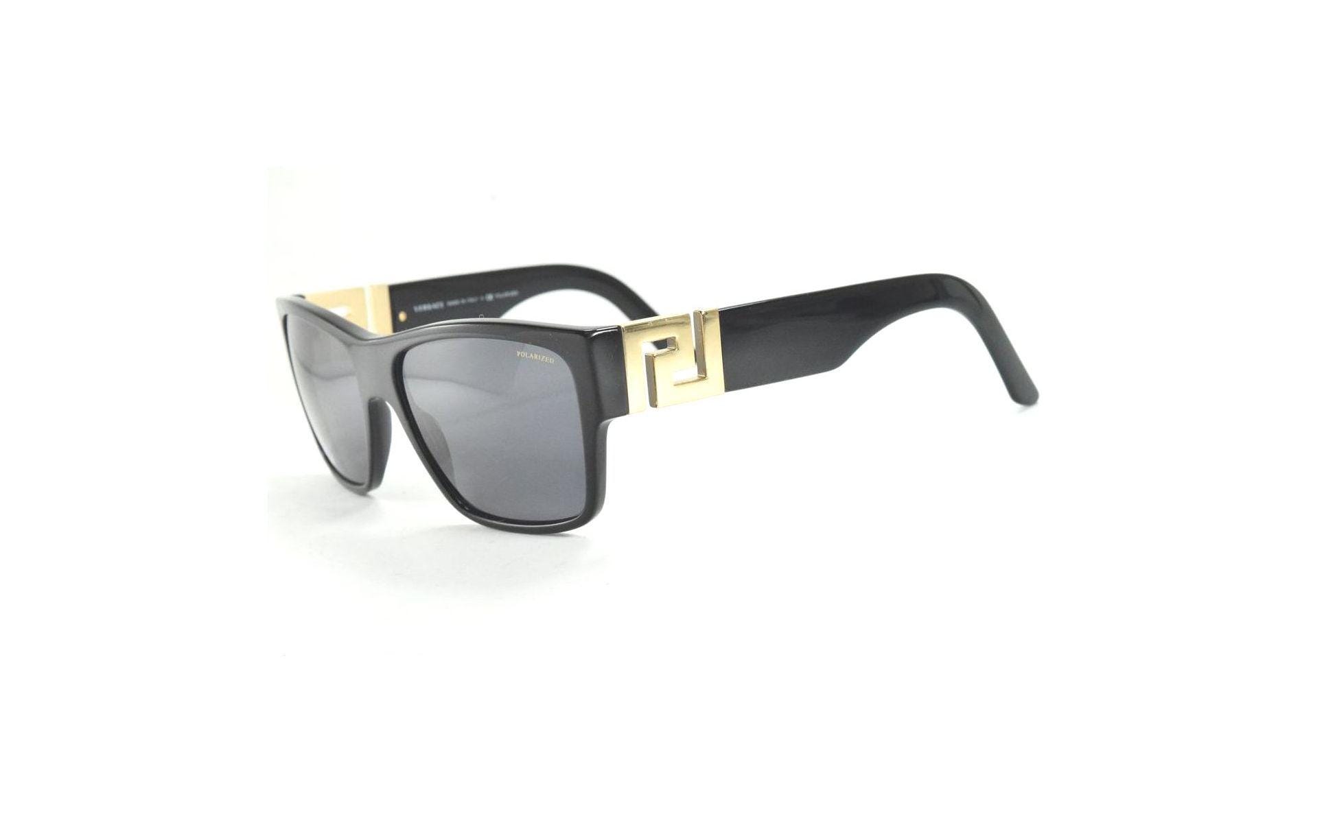 Versace 4296 GB1/81 Black Gold / Gray Polarized Rectangle 