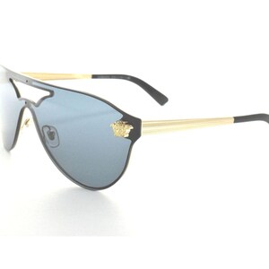 Versace 2161 1002/87 Shield Gold & Black W/ Gray Lenses - Etsy display picture 2