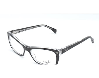 Ray-Ban RB 5245 5082 Eyeglasses Polished Black on Clear Frame 53 mm+ RB Case