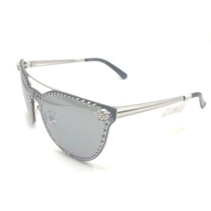 Versace white Frame Black Lens with silver metal medusa  Sunglasses s-l400.jpg main image 3