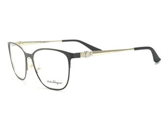SALVATORE FERRAGAMO Eyeglasses SF2141 002 Black & Gold Frame 52 mm