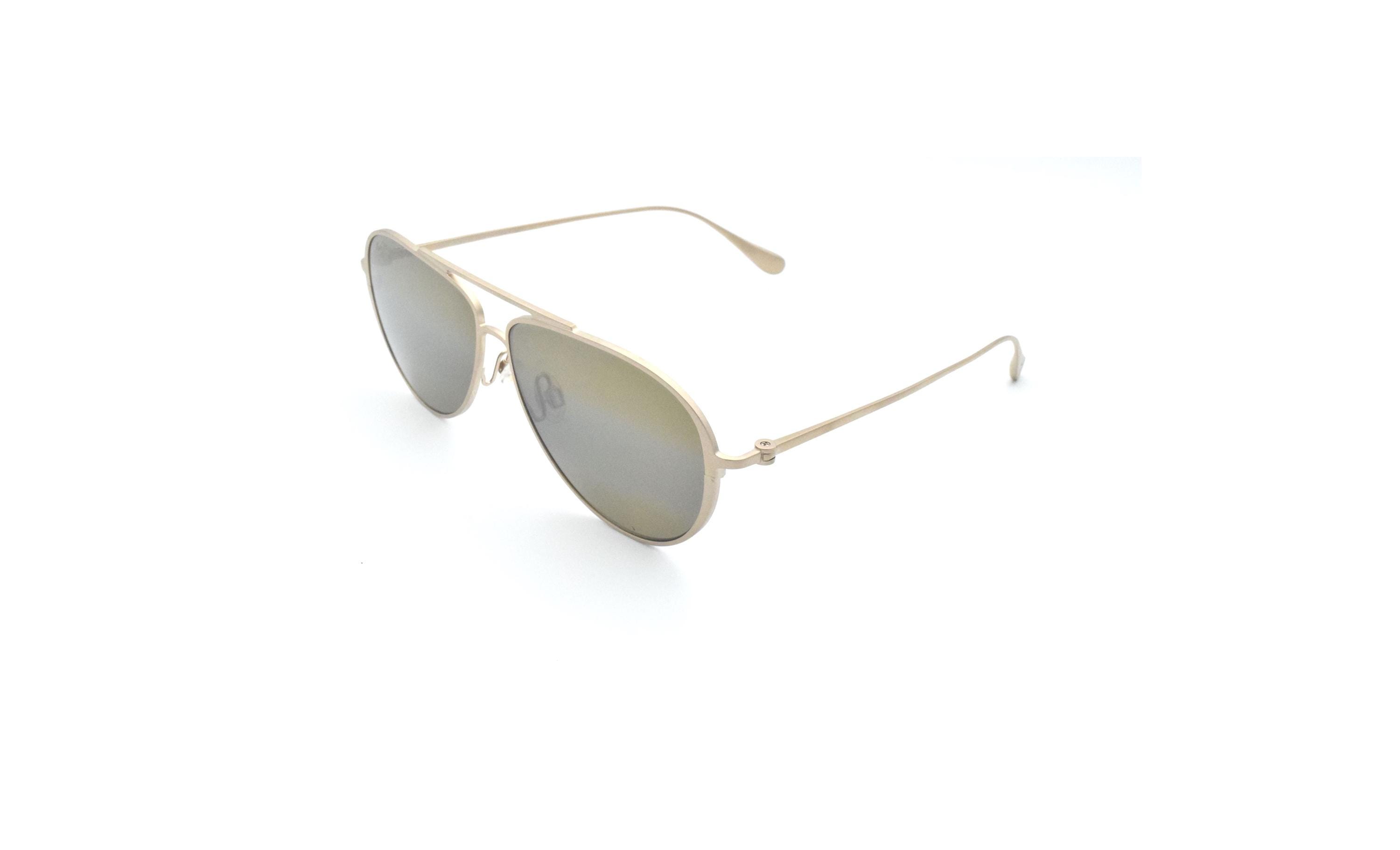 Maui Jim Shallows MJ 543-16A Aviator Gold Sunglasses Hcl Bronze Polarize (112) Maui Jim Shallows 543-16A Aviator Gold / Hcl Bronze  main image 2