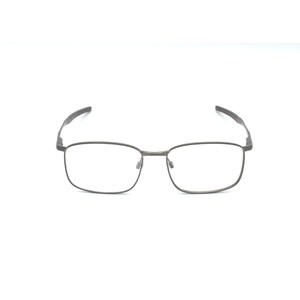 May include: A pair of silver-toned metal spectacles with rectangular lenses.