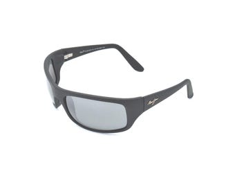 Maui Jim PEAHI MJ202-2M Black Matte Rubber/ Natural Grey Polarized Sunglasses