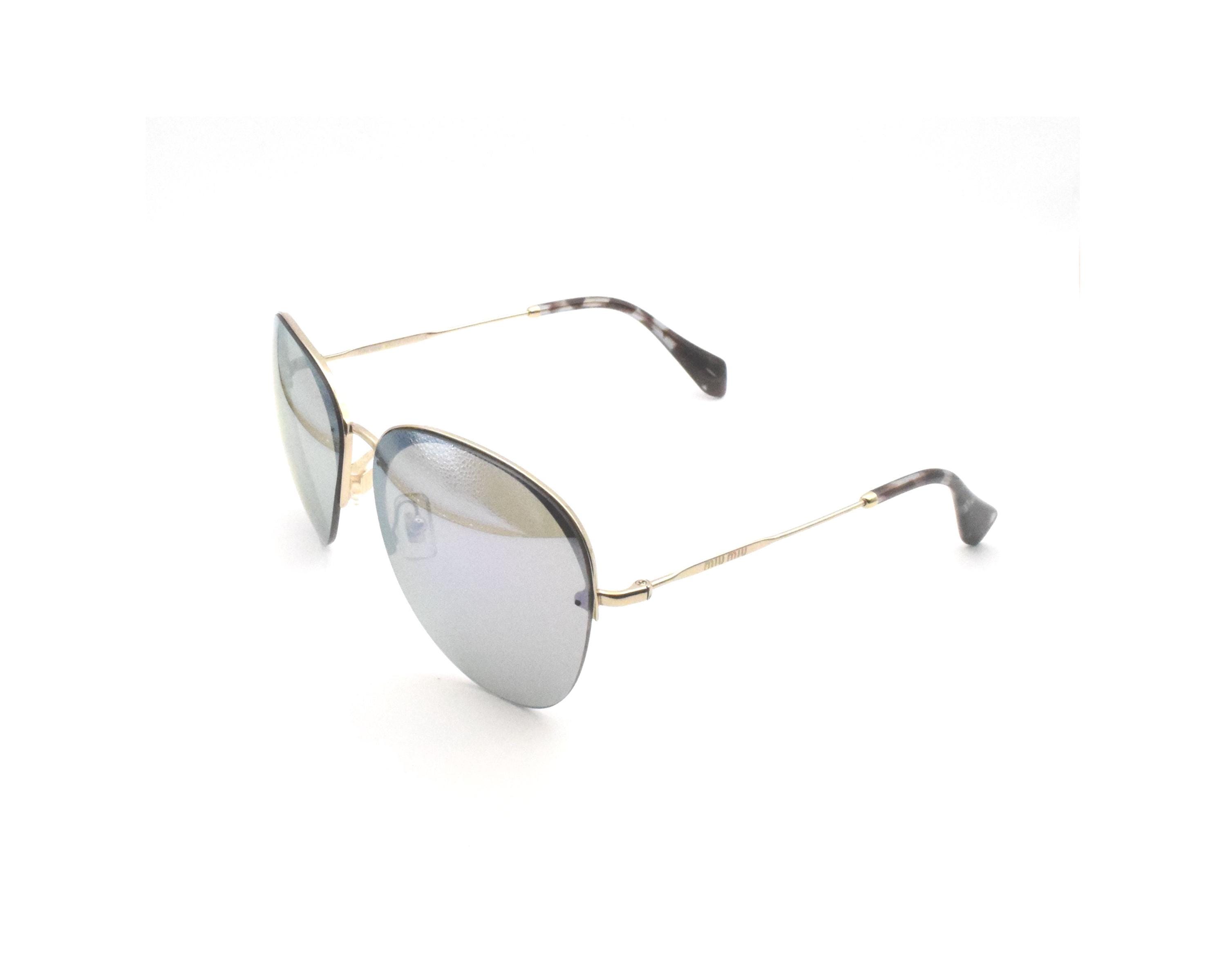 MIU MIU Smu 53P ZVN-2E2 Pale Gold / Grey Blue Purple 