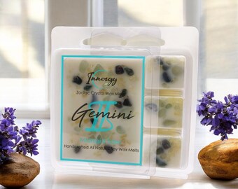 Gemini Zodiac Crystal Wax Melts, Midnight Tides Scent