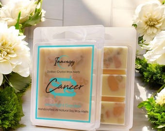 Cancer Zodiac Crystal Wax Melts, Moonlight Garden Scent