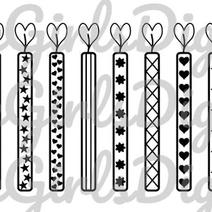 Birthday Candles SVG PNG JPEG Clipart - Instant Digital Download