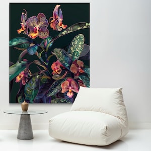 Orchideen Leinwanddruck: Tropisches Blumen Wandbild, modernes Wohndekor