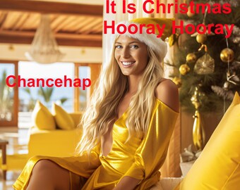 It Is Christmas It Is Christmas Hooray Hooray - Digital Music Package - Image + Album Cover + Song + Lyrics - AI generated Art - Chancehap