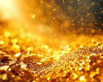 Gold with Gold Flakes Gold Dust - AI generated Art - Midjourney AI Art - Digital Art for e.g. 4K Frame TV / Smartphone / Tablet - Chancehap