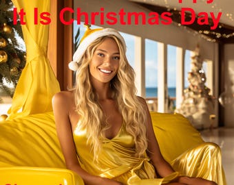 Oh I Am So Happy It Is Christmas Day - Xmas - Digital Music Package - Image + Album Cover + Song + Lyrics - AI generated Art - Chancehap