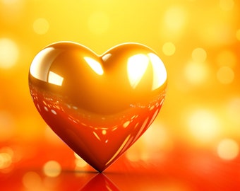 Heart of Gold - Arte generado por IA - Midjourney AI Art - Arte digital para, por ejemplo, televisores, teléfonos inteligentes y tabletas con resolución 4K - Chancehap