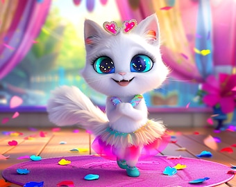 Cat on a Catwalk in Fashion 19 - AI generated Art - Midjourney AI Art - Digital Art for e.g. 4K Frame TV / Smartphone / Tablet - Chancehap