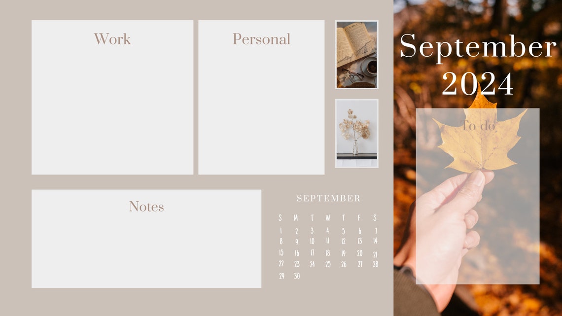 2024 Digital Desktop Organizer Wallpaper for Mac & Windows, Desktop