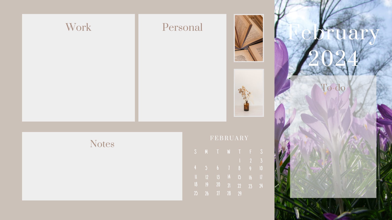 2024 Digital Desktop Organizer Wallpaper for Mac & Windows, Desktop
