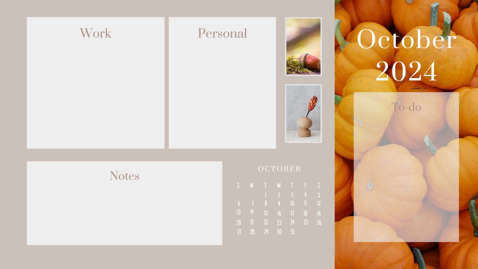 2024 Digital Desktop Organizer Wallpaper for Mac & Windows, Desktop