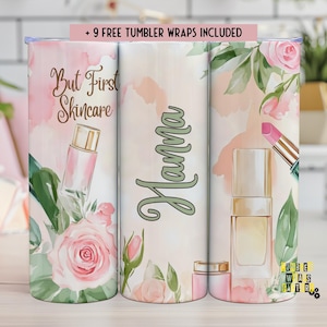 Aesthetician Tumbler Wrap - Personalized Skincare Gift for a beautician - 20oz Sublimation Design - Custom Name Tumbler
