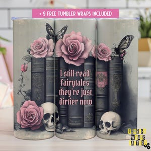 Dark Romance Tumbler Wrap, 20oz Gothic Smut Sublimation Design, Book Lover PNG, Digital Download for Readers, Smutty book lover
