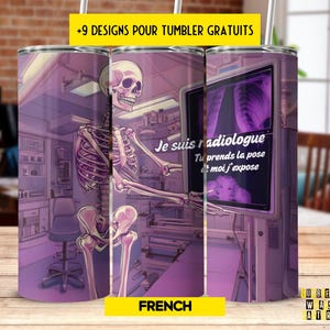 Radiology Tech Tumbler Wrap - Radiologist tumbler wrap, Tech Design - Sublimation PNG - Perfect for Medical Professionals, x-ray technician
