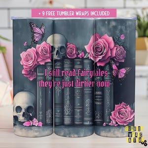 Dark Romance Tumbler Wrap, 20oz Gothic Smut Sublimation Design, Book Lover PNG, Digital Download for Readers, Smutty book lover