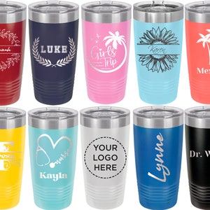 Personalized Travel Mug, Bridesmaid Gift, Custom Mug, Personalized Coffee Mug, Tumbler, Mugs With Sayings, Girlfriend Gift, 20 oz Tumbler