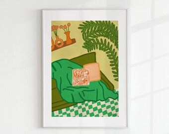 green sofa poster, green print-wallart, abstract-prints-arts, interior rooms, living room decore, room art decore, decorative room arts
