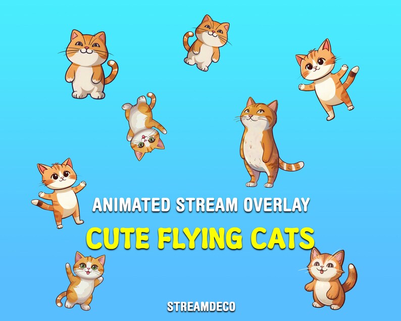 Animated Cats Twitch Alert, Kitten Stream Alert for Streamlabs OBS ...