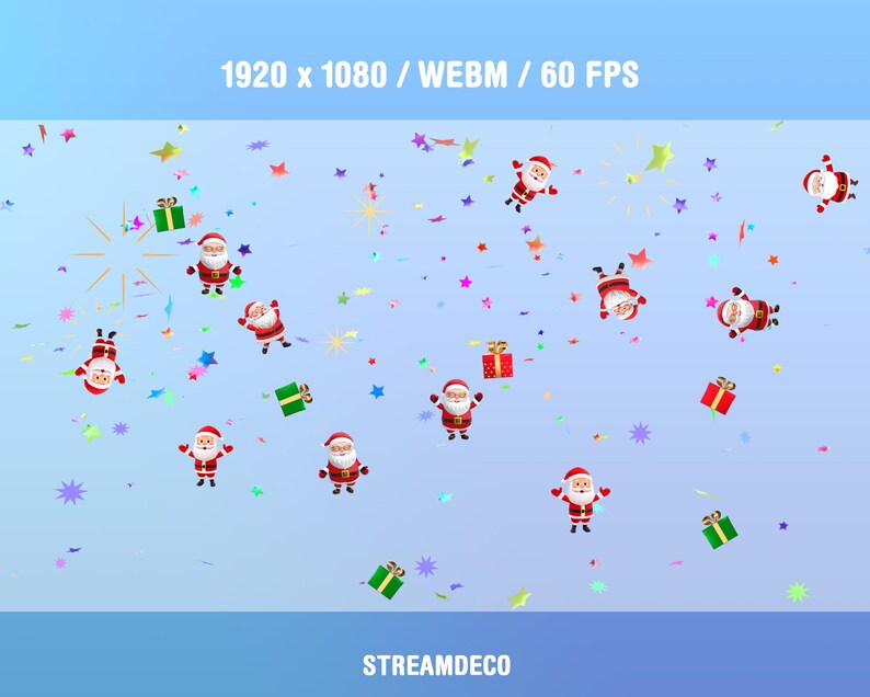 Streamer Santa Christmas Twitch Alert, Animated Stream Overlay, Santa and Holiday ...