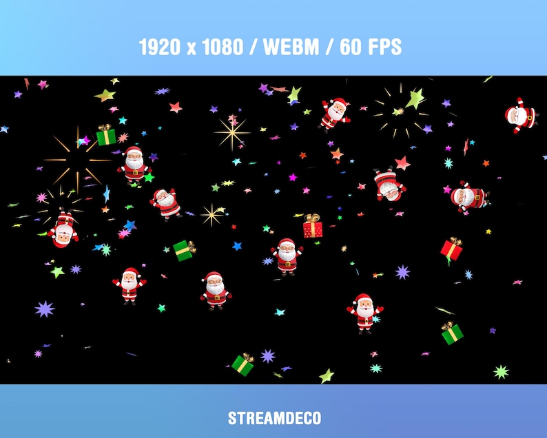 Streamer Santa Christmas Twitch Alert, Animated Stream Overlay, Santa and Holiday ...