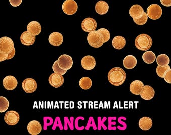 Alerte crêpes, superposition de flux Twitch animé, effet célébration de crêpes mignon