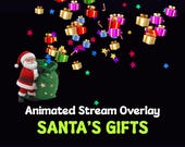Christmas Stream Overlay: Animated Twitch Alert Santa's Gifts
