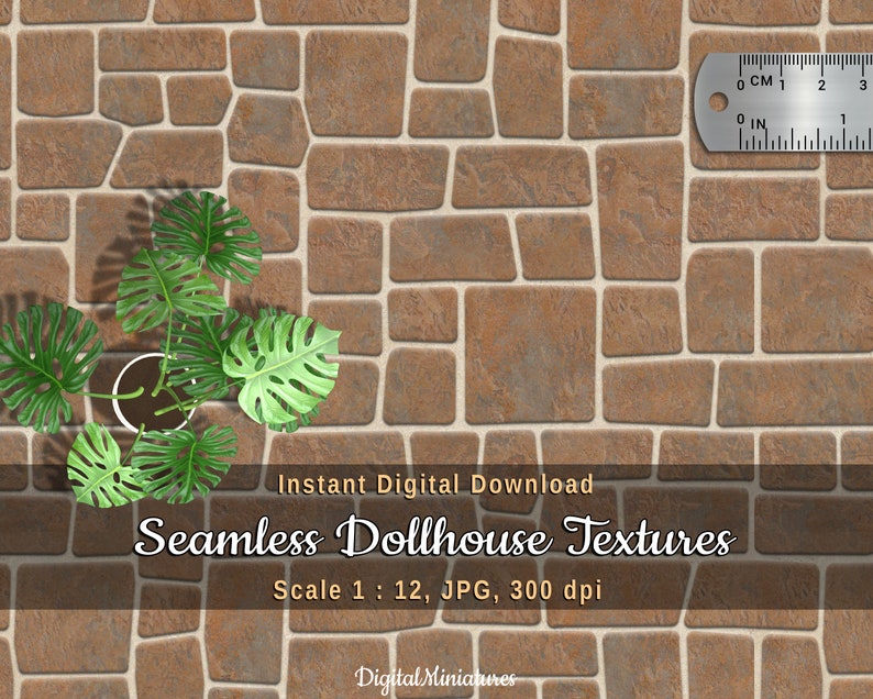 Stone Cladding and Paving Printable Sheets for DIY Dollhouse and ...