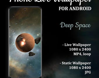 Fantasy Space Live Wallpaper, Celestial Animierter Hintergrund, Dynamisches Handy Hintergrundbilder für Android Phone, Lock Screen, Seamless Loop, MP4 JPG