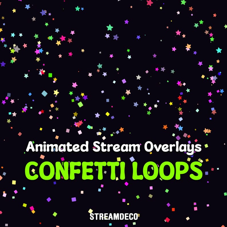 Animated Confetti Twitch Overlays: Celebrate Stream Milestones, Goals ...
