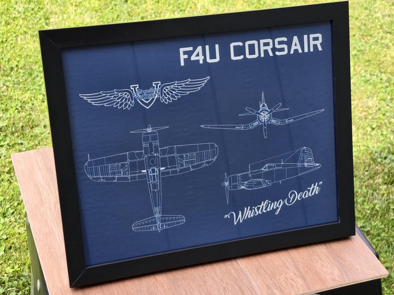 F4U Corsair - Aviation Glass Art - Etsy