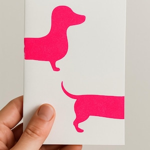Grußkarte, handgemacht, Selbstgemachte Karte, Designkarte, Geburtstagskarte, Niedlich, Kreatives Geschenk, Dackel, Hundekarte, Hundefreunde