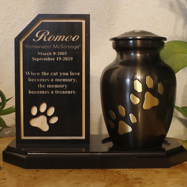 Custom Pet Urn Holder And Memorial