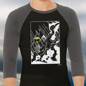 UFO inspired t-shirt, hand drawn quirky original graphic art, premium unisex stylish streetwear, gift for UFO and mystery lovers