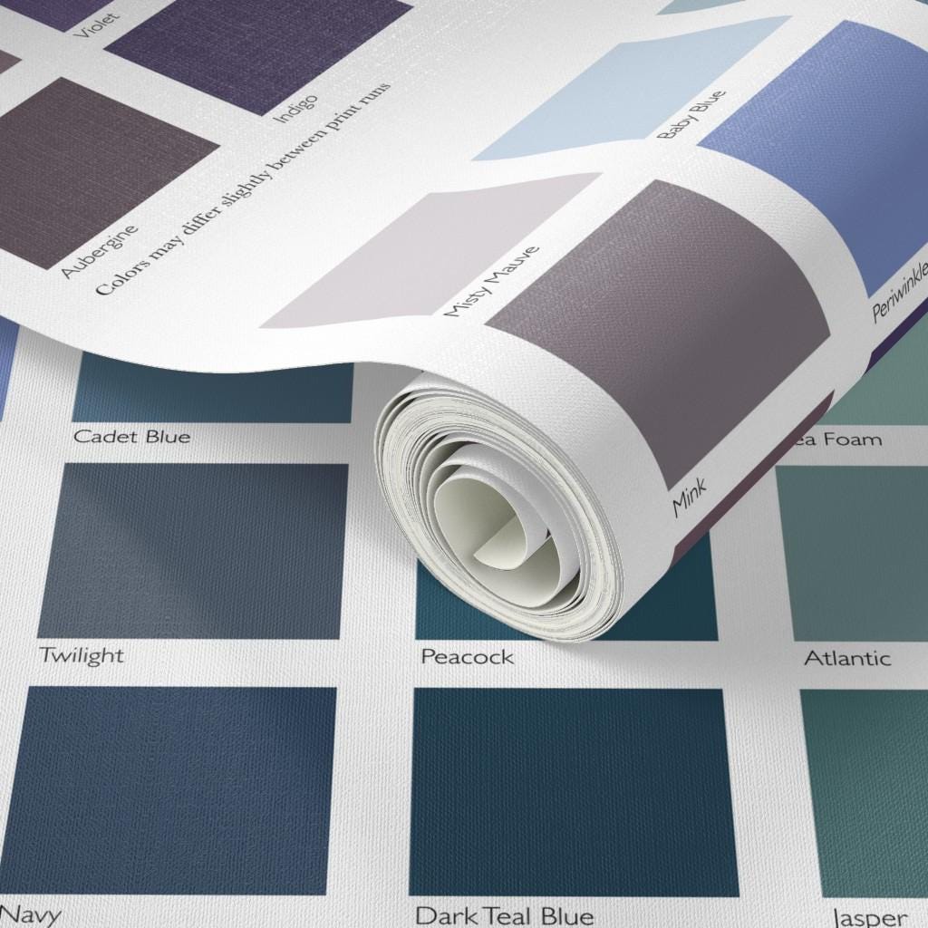 Custom Color Charts for Custom Wallpaper, Peel and Stick, Prepasted ...