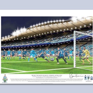 Manchester City 2022-2023 UEFA Champions Hand Painted Print