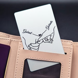 Einzigartige Liebeserklärung: Foto-Karten für Paare mit zwei Namen - Geschenke für Paare - Romantische Geschenke