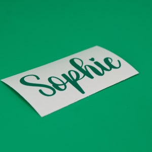 Personalisierte 3 cm Vinyl Aufkleber mit Namen oder Wunschtext  | Etiketten  | Stickers | Kleine farbige Schriftzüge