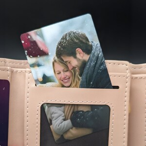 Personalized photo card for wallet - family gift with saying of your choice - wallet pictures - gift for partner