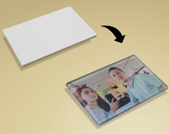 Personalisierter Glasmagnet-Dekoratives Geschenk für jeden Anlass - Kühlschrankmagnete - Kleine Geschenke - Glasbilder-Erinnerungen Geschenk