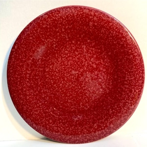 Dessertteller / Salatteller Le Fauborg Rot gesprenkeltes Design 23 cm Made in Portugal
