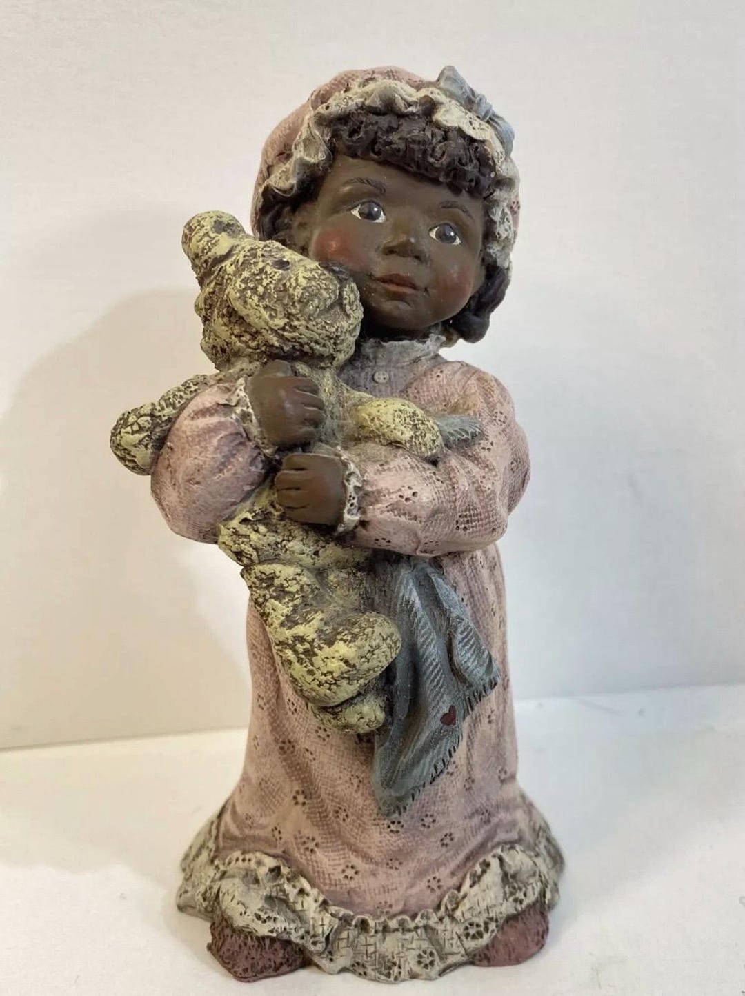 1990 Sarah’s Attic Black Heritage African American Girl “pearl” 5” Tall