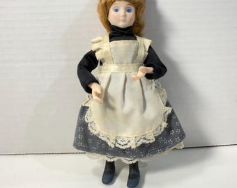 1986 Victorian Girl Doll Porcelain And Cloth Kurt S Adler Christmas Ornament 7” Tall