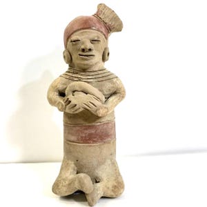 Replica Pre-Columbian Terra Cotta Figurine 7.5” Tall